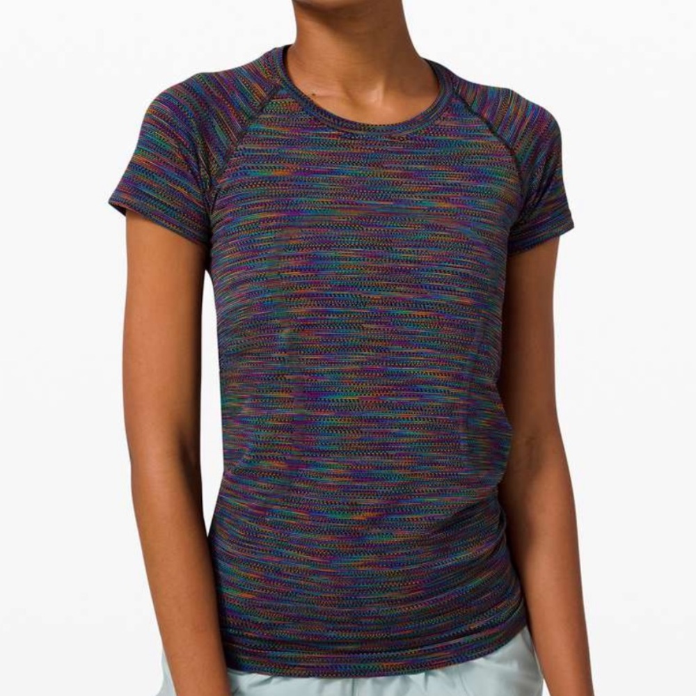 NWT lululemon swiftly short sleeve rainbow